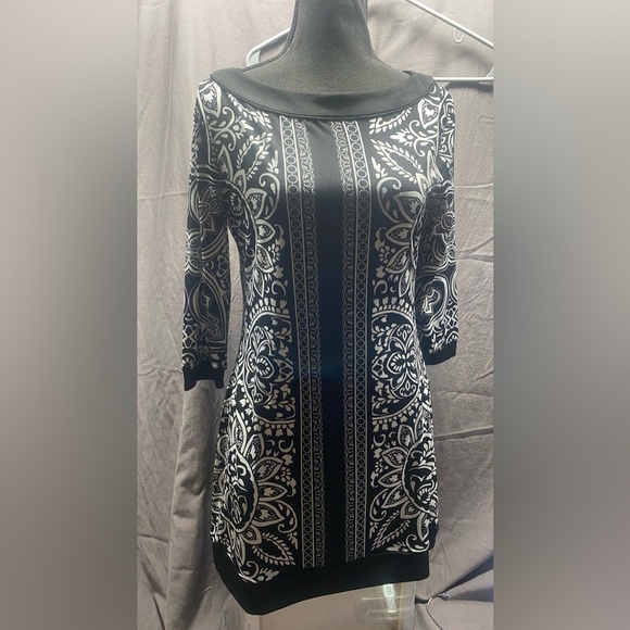 White House Black Market Floral Retro Style Shift Dress S - Picture 1 of 5